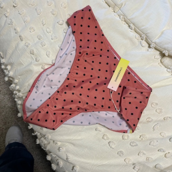 Summersalt Ruffle Plunge Polka Dot Bikini Size 12 - Picture 6 of 6